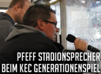 Stadionsprecher beim KEC Legendenspiel